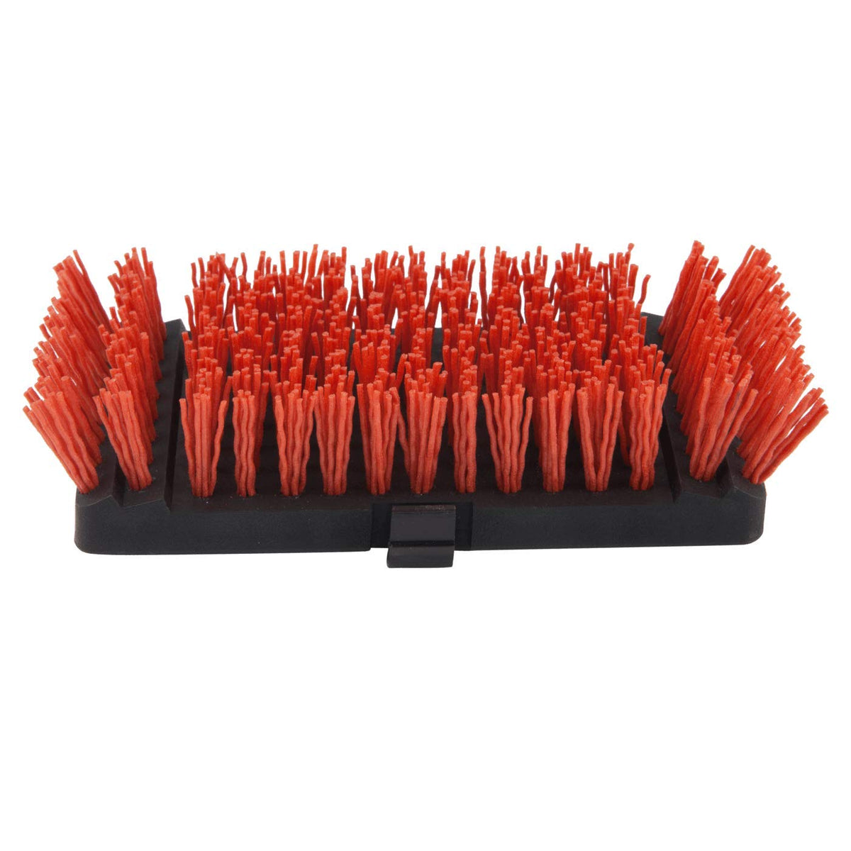 Char-Broil porcelain grate cleaning with a soft-bristle head.