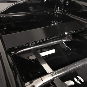 Char-Broil universal porcelain heat tent adjusts from 10 to 18 inches for flexible fit.