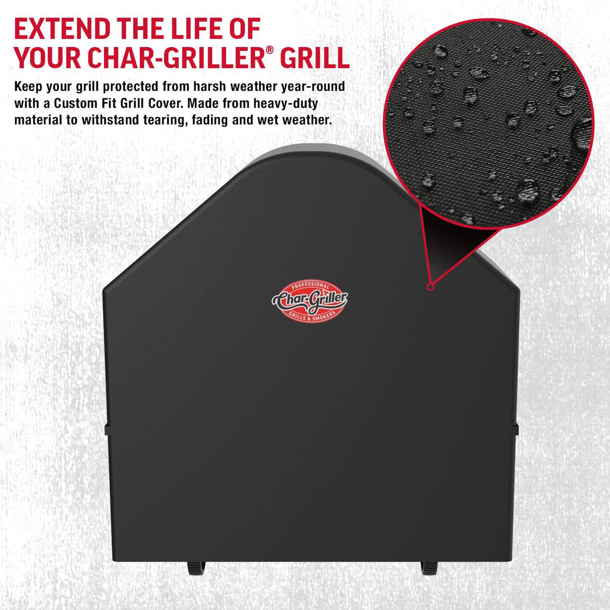 Char-Griller AKORN cover dimensions 22x45x45; custom fit for optimal protection.