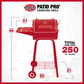 Char-Griller Patio Pro supports both grilling and smoking flavors.