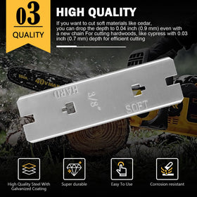 CHAR YONG depth gauge demonstrates precise measurement for optimal chain performance.