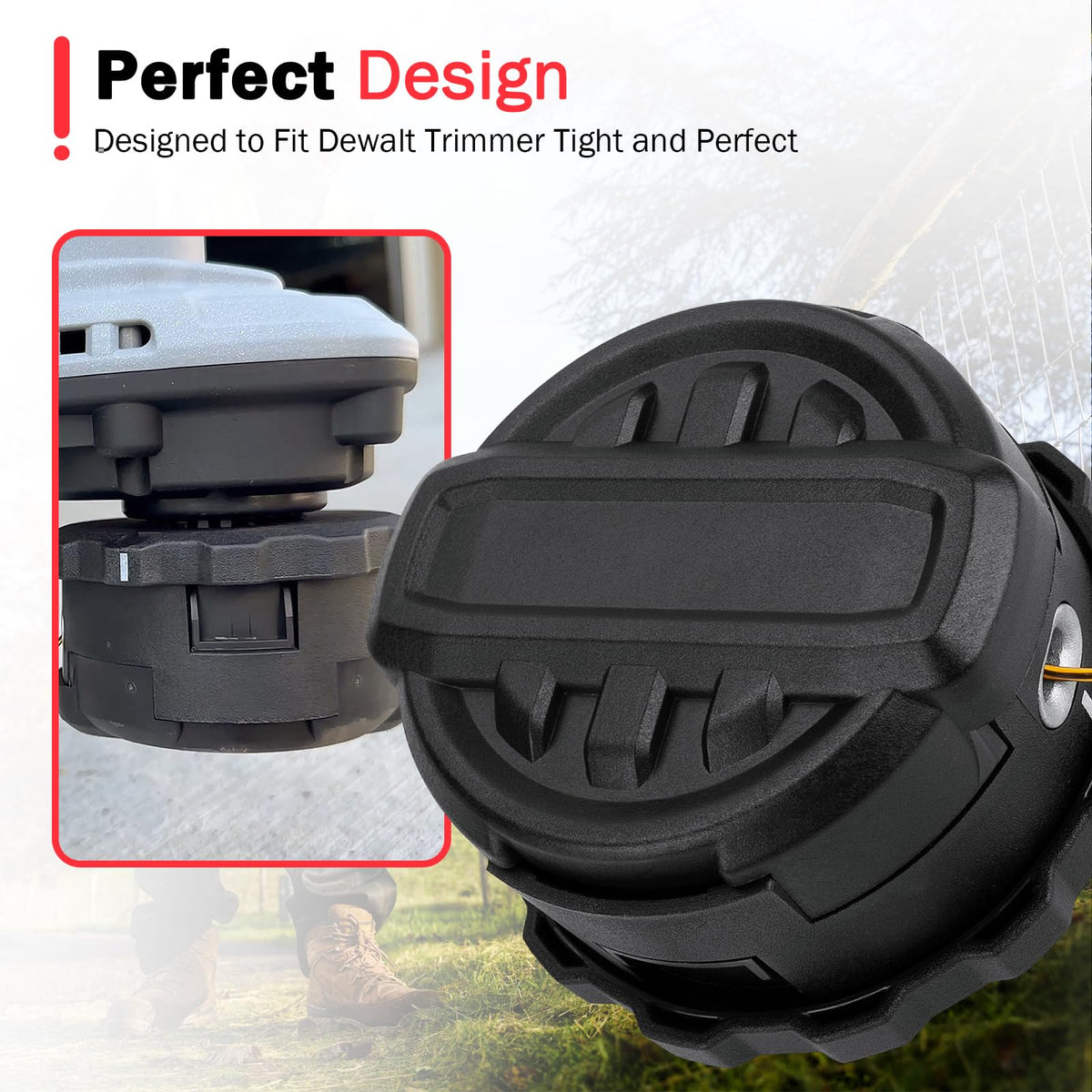 CHAR YONG spool cap for Dewalt DCST972X1 ensures smooth line feeding.