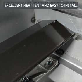 Charbrofire glossy heat plate surface for easy cleaning after grilling