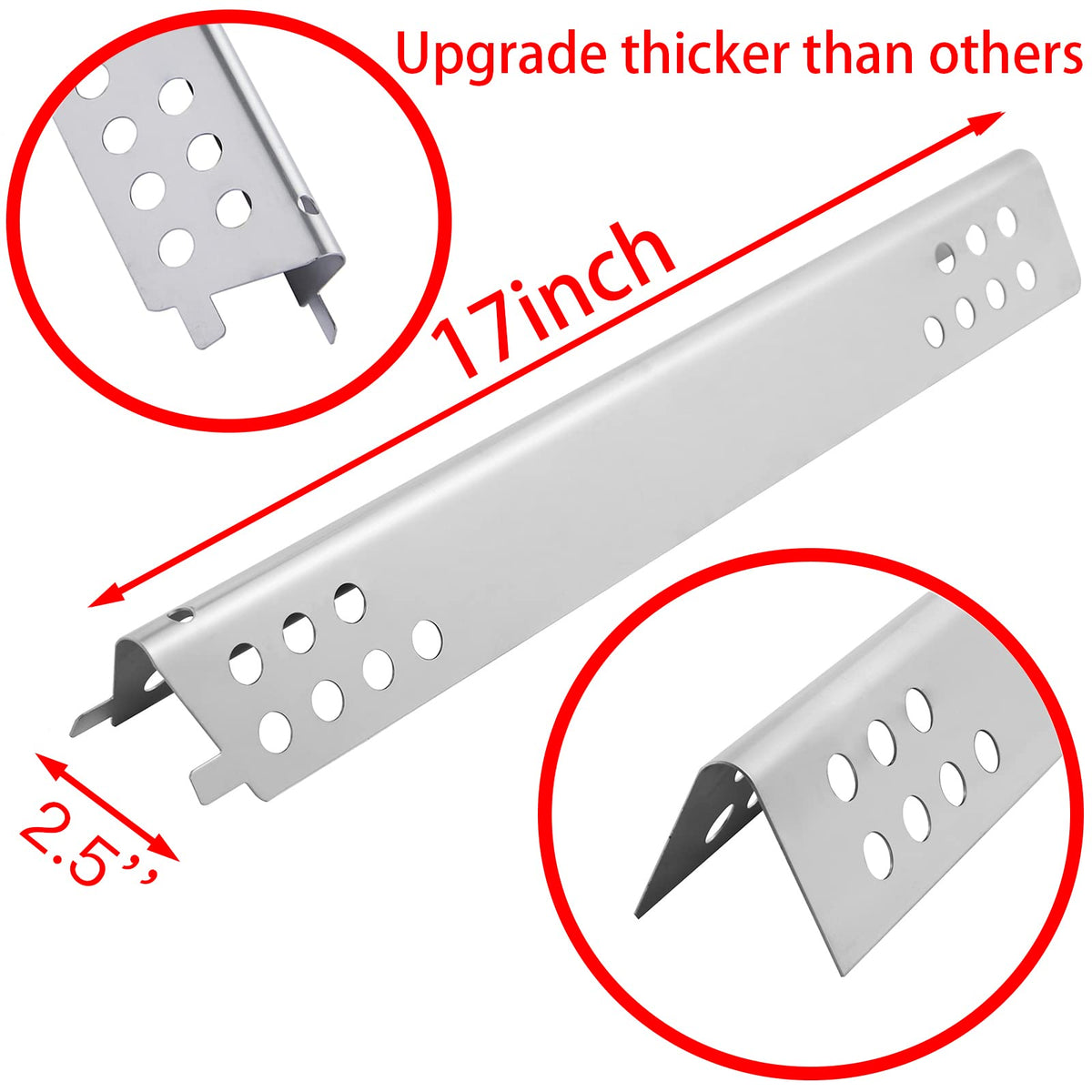 Charbrofire extendable carry-over tubes adjust from 5 to 9.4 inches for reliable heat transfer