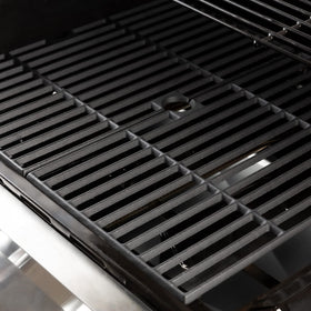 Charbrofire matte enamel finish grate resists chipping over time.