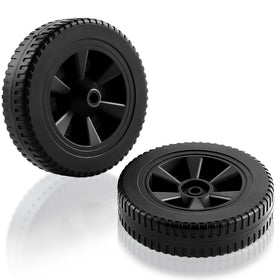 Charbrofire Dyna Glo 7-inch wheel front view for easy grill mobility.