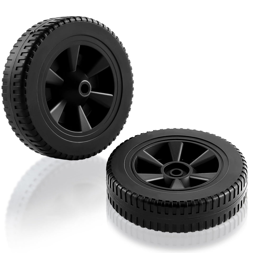 Charbrofire Dyna Glo 7-inch wheel front view for easy grill mobility.