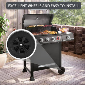 Charbrofire Dyna Glo 7-inch wheel side view improves stability on uneven ground.