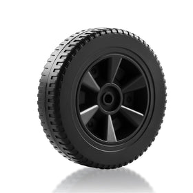 Charbrofire Dyna Glo 7-inch wheels enable easy grill repositioning.