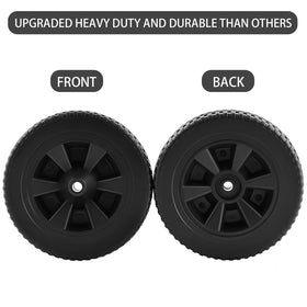 Charbrofire Dyna Glo wheels mounted on grill during use show smooth rolling.