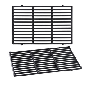 Charbrofire Genesis 300 cast iron grates, two-piece set, for even searing and durable performance.