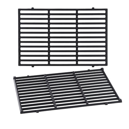 Charbrofire Genesis 300 cast iron grates, two-piece set, for even searing and durable performance.
