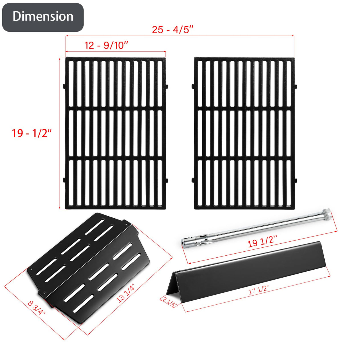 Charbrofire Genesis E-330 flavorizer bars showing porcelain-steel construction