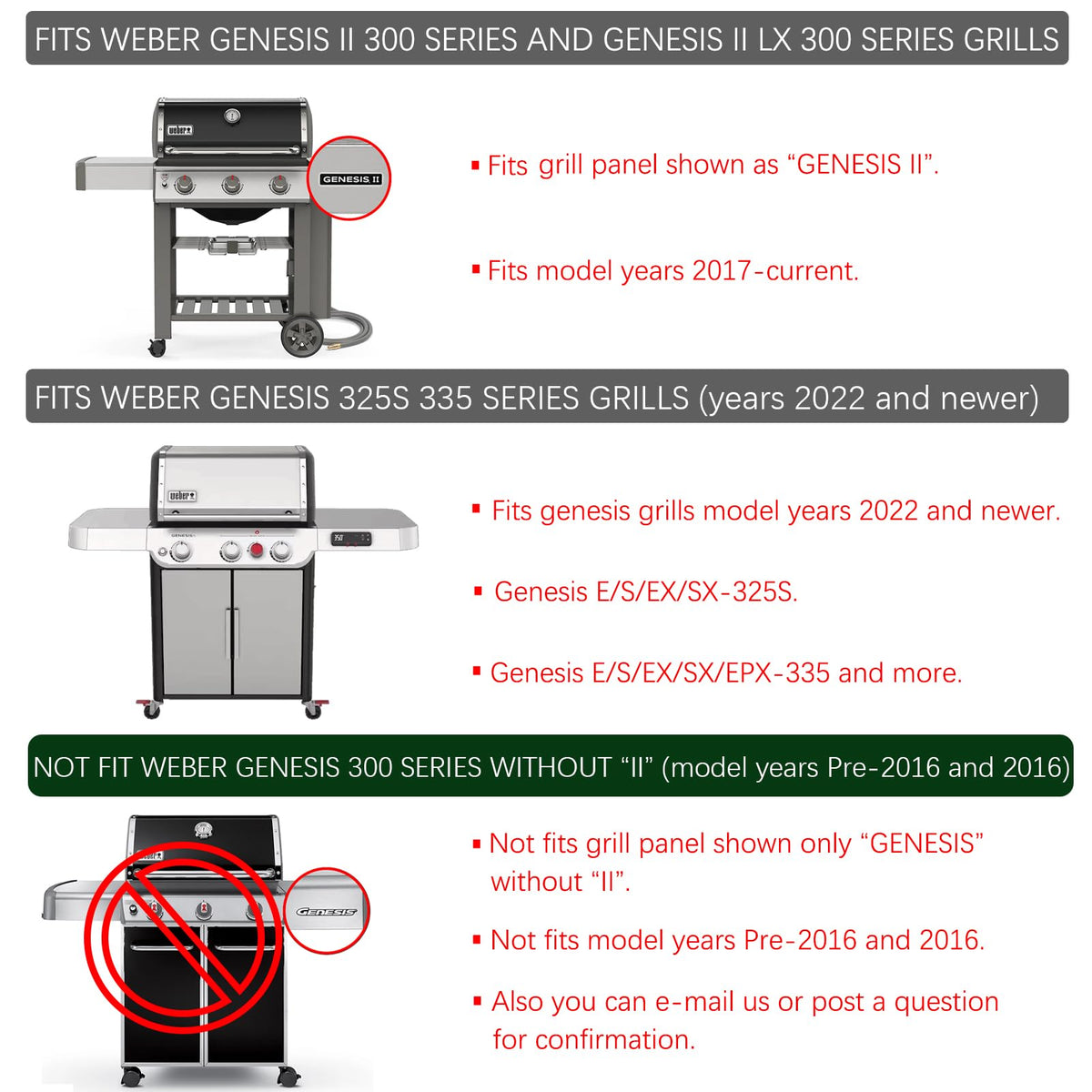 Charbrofire Genesis II bars fit the 300-series including E-310 and S-310 models.