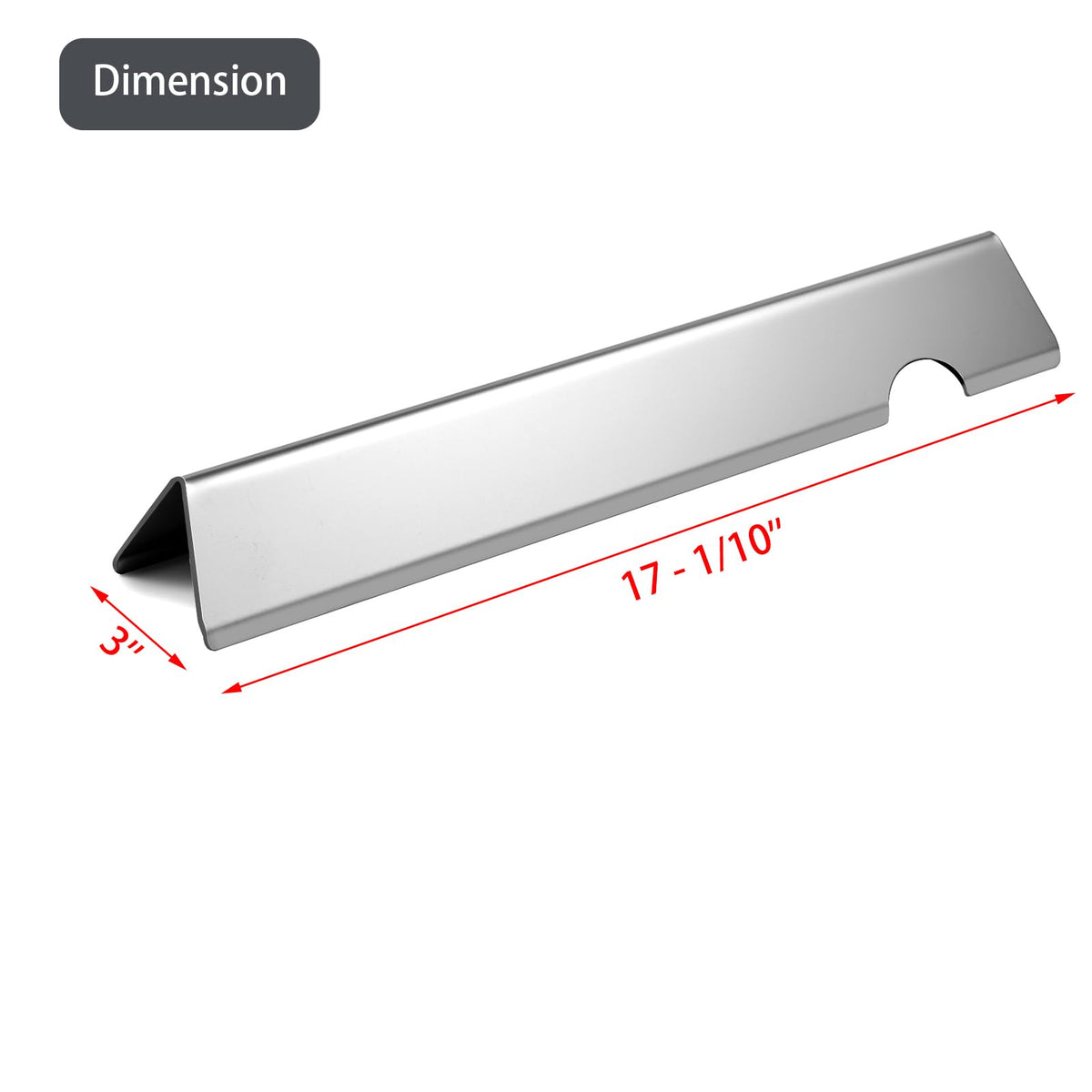 Charbrofire Genesis II flavorizer bars measure 17.1 inches long, 3 inches wide, 2 inches high.