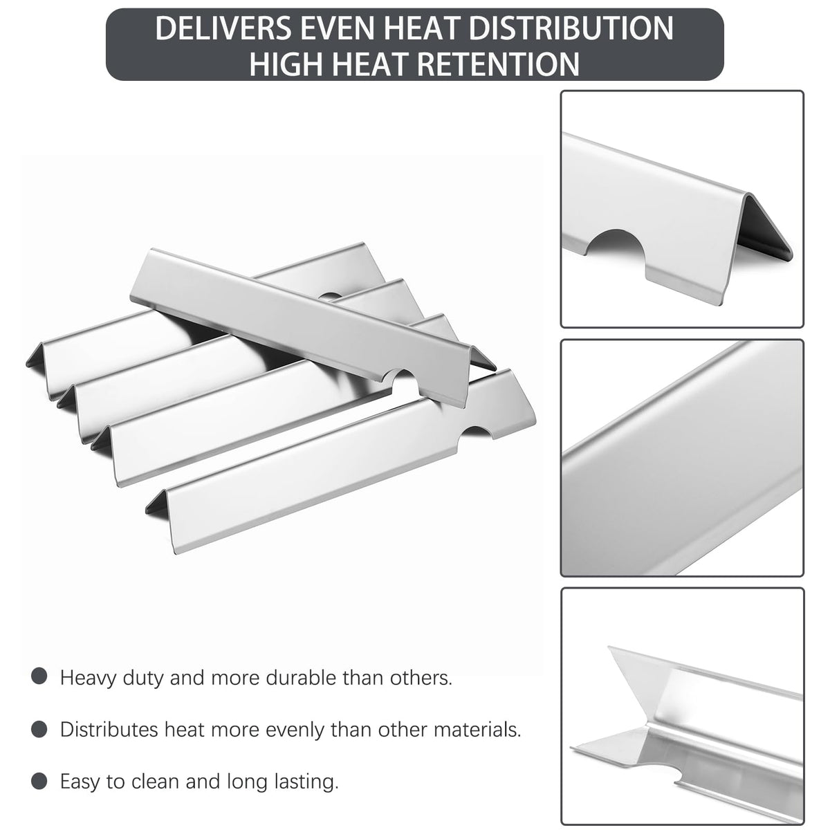 Charbrofire Genesis II durable stainless steel resists wear.