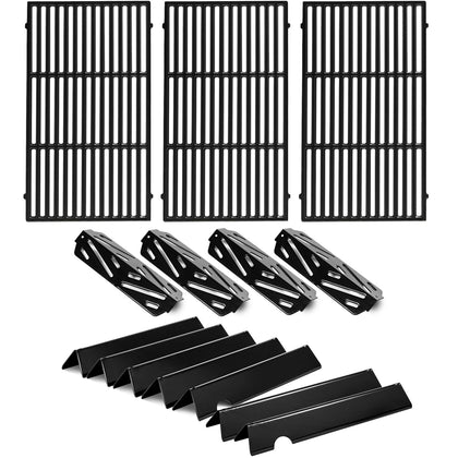 Charbrofire Genesis II E-410 grates deliver even heat for consistent grilling.