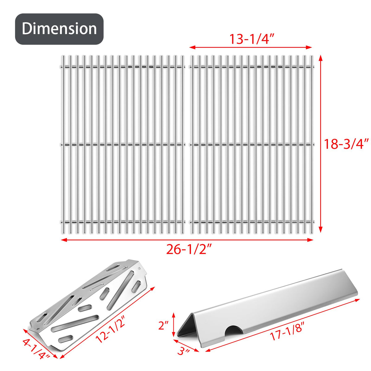 Charbrofire Genesis II heat deflector 66685 shields flames for safer, more even cooking.