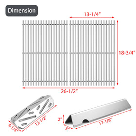 Charbrofire Genesis II heat deflector 66685 shields flames for safer, more even cooking.