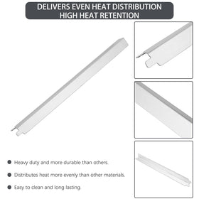 Charbrofire heat shields in stainless steel resist corrosion for long-lasting use.
