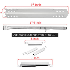 Charbrofire heat shield for 4-burner grills supports durability and cleanup.
