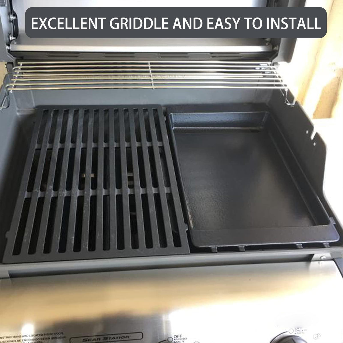 Charbrofire Genesis Silver B griddle plate enhances traditional Weber grilling