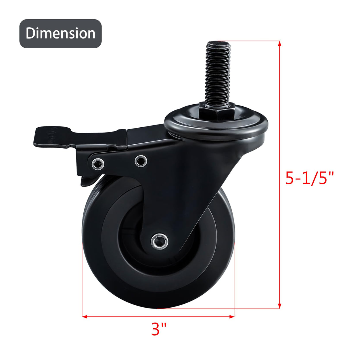 Charbrofire 3-inch wheel tread close-up highlights durable, quiet rolling