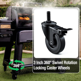 Charbrofire wheel bracket with durable black finish for long-lasting use