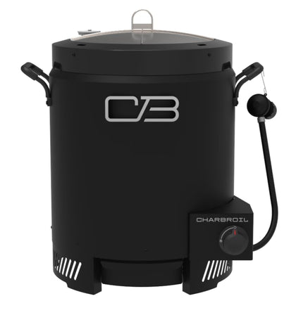 Charbroil Big Easy outdoor turkey fryer setup for backyard cooking.