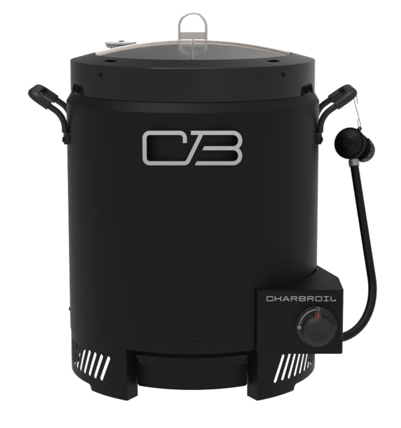 Charbroil Big Easy outdoor turkey fryer setup for backyard cooking.