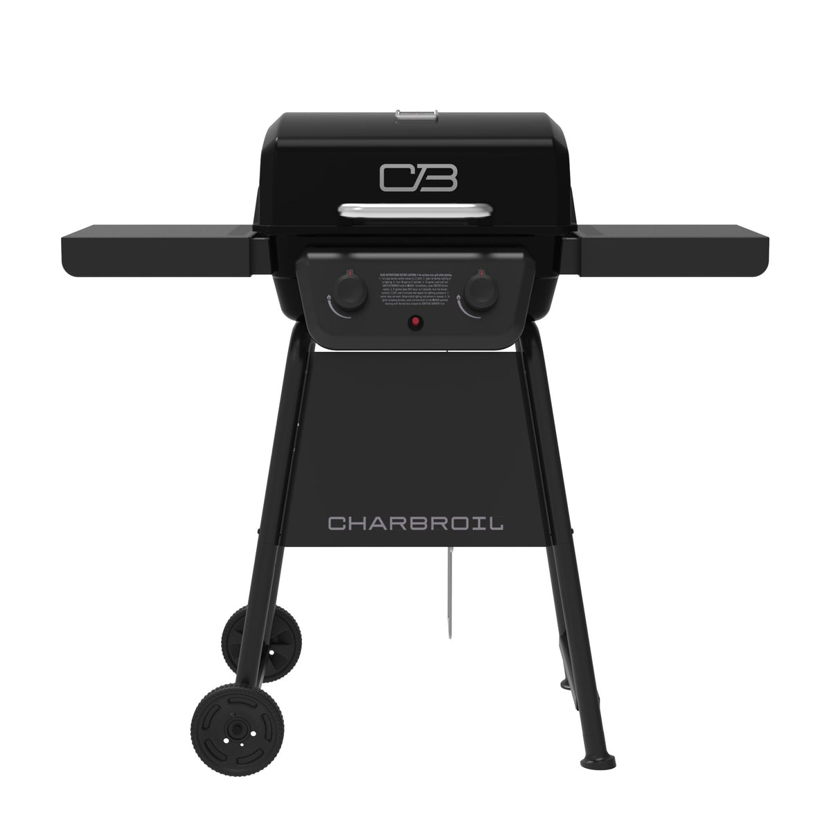 Charbroil Classic 2-Burner grill exterior promotes compact design for small patios