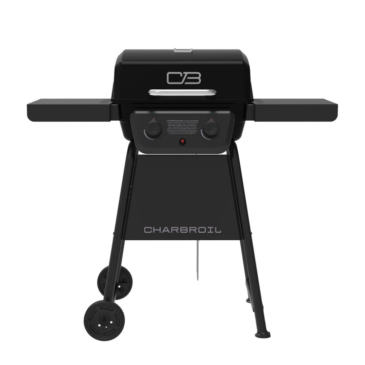 Charbroil Classic 2-Burner grill exterior promotes compact design for small patios