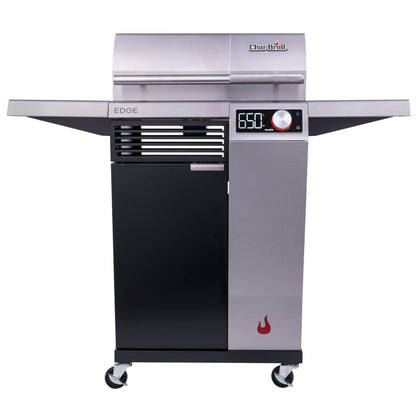 Char-Broil Edge Electric Grill front view showing a sleek, compact patio-friendly design.