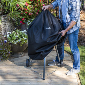 Char-Broil Kettleman cover dimensions 36.4in x 32.2in x 31.8in for a snug fit