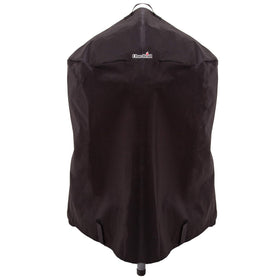 Char-Broil Kettleman cover side profile shields vents during windy weather