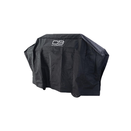 Charbroil Performance Series cover safeguarding an extra-large grill from rain and sun year-round