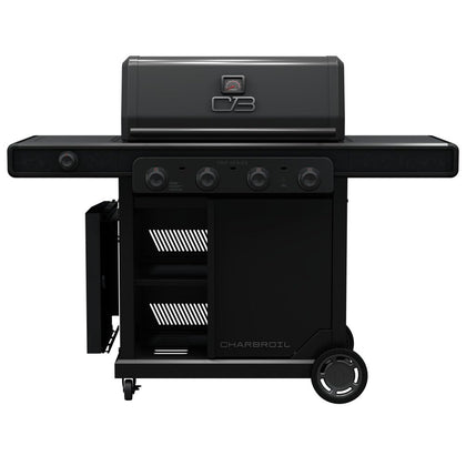 Charbroil Pro Series grill with side burner for versatile outdoor cooking.