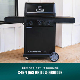 Charbroil Pro Series griddle top offering even heat for breakfast to burgers.