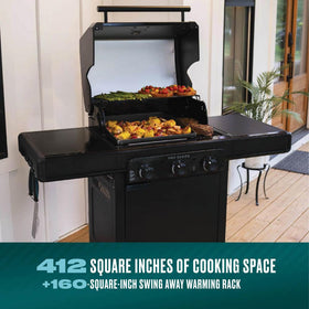 Large primary cooking area showing space for multiple items at once.