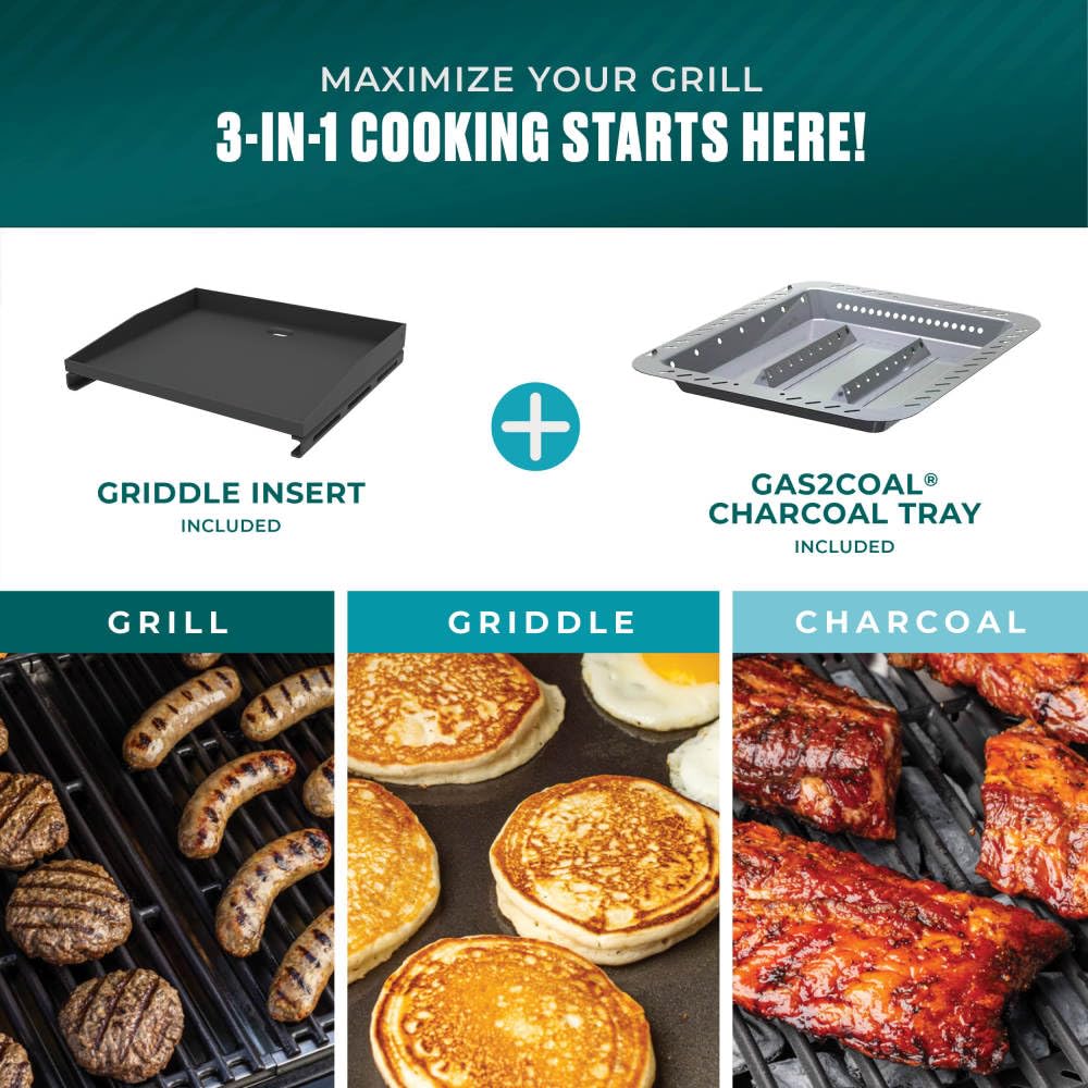 Charbroil Pro Series griddle top for even searing and quick meals.