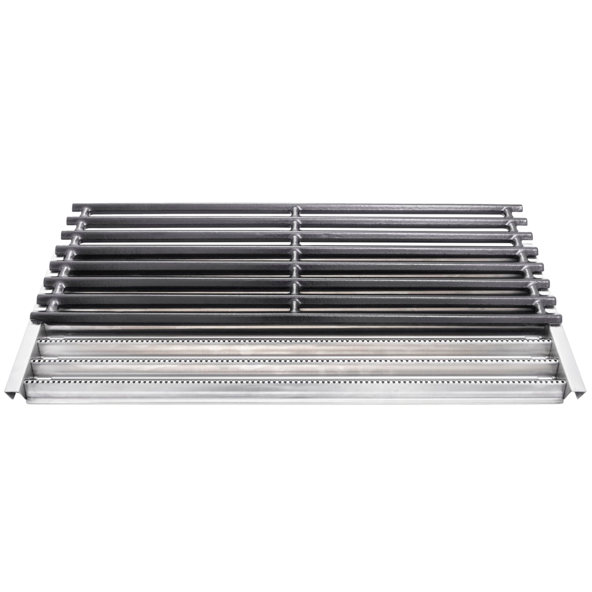Charbroil Professional porcelain-coated cast-iron grates for durable searing.