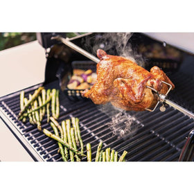 Charbroil universal rotisserie motor provides steady rotation for consistent grilling results