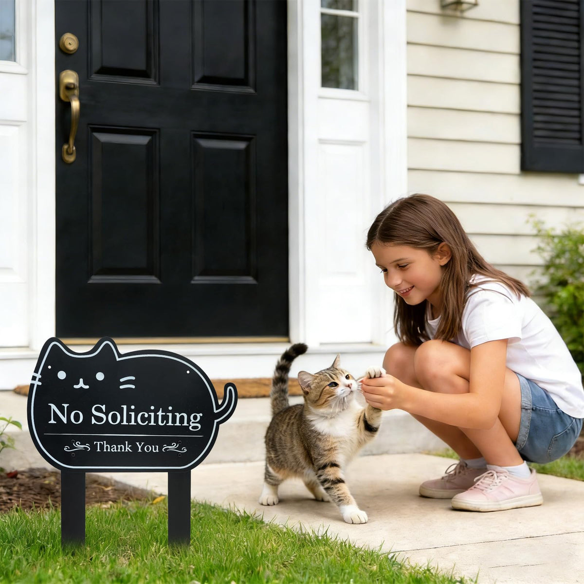 CHARFINE cat-illustration sign adds charm while signaling privacy
