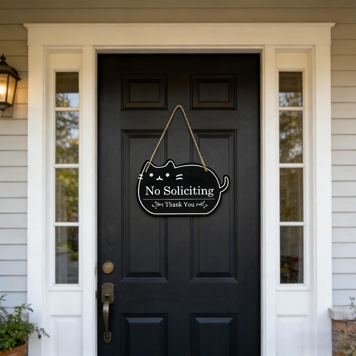 CHARFINE front-door decor that communicates boundaries with warmth