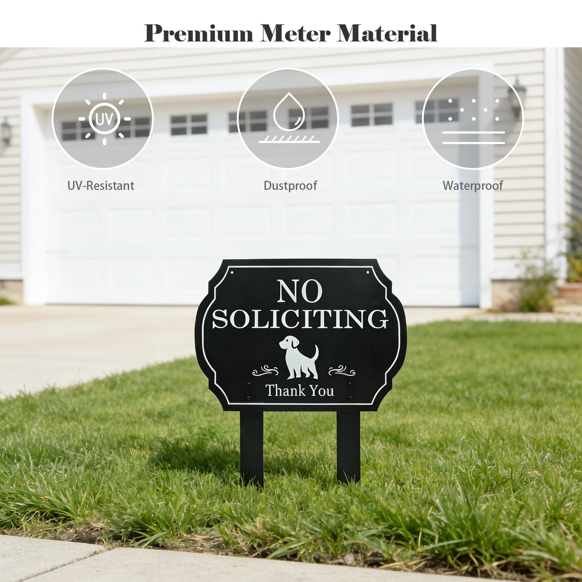 CHARFINE no soliciting sign hardware includes screws and nuts