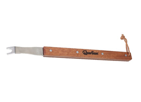 CharGon BBQ rosewood handle close-up highlighting durable craftsmanship for long-lasting cleaning