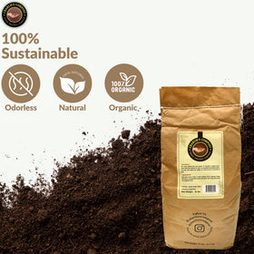 Charlie's Vegan Compost added to a compost pile speeds organic matter breakdown.
