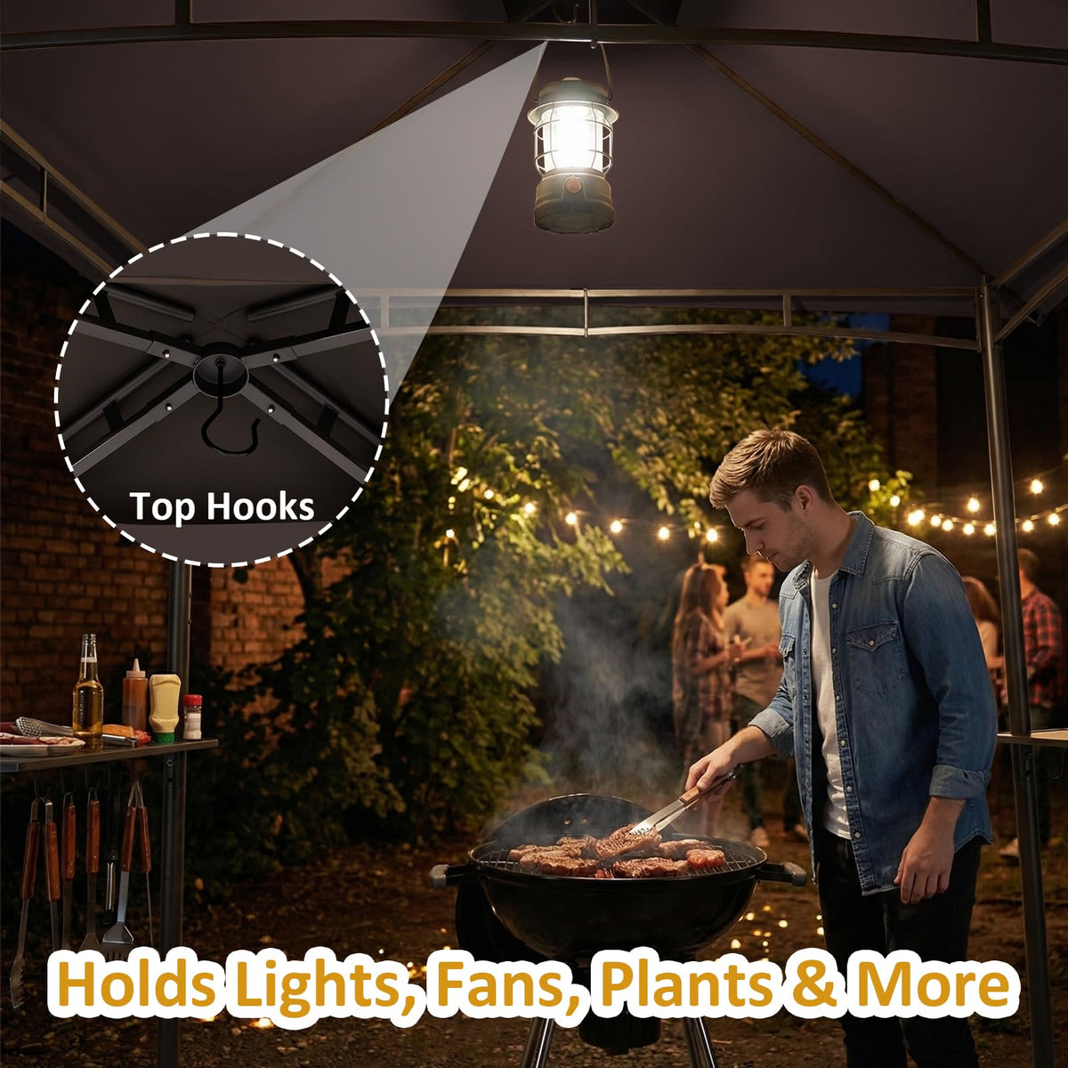 CHARMELEON grill gazebo quick 30-minute assembly with included tools.