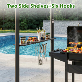 CHARMELEON grill gazebo vented top improves airflow during grilling sessions.