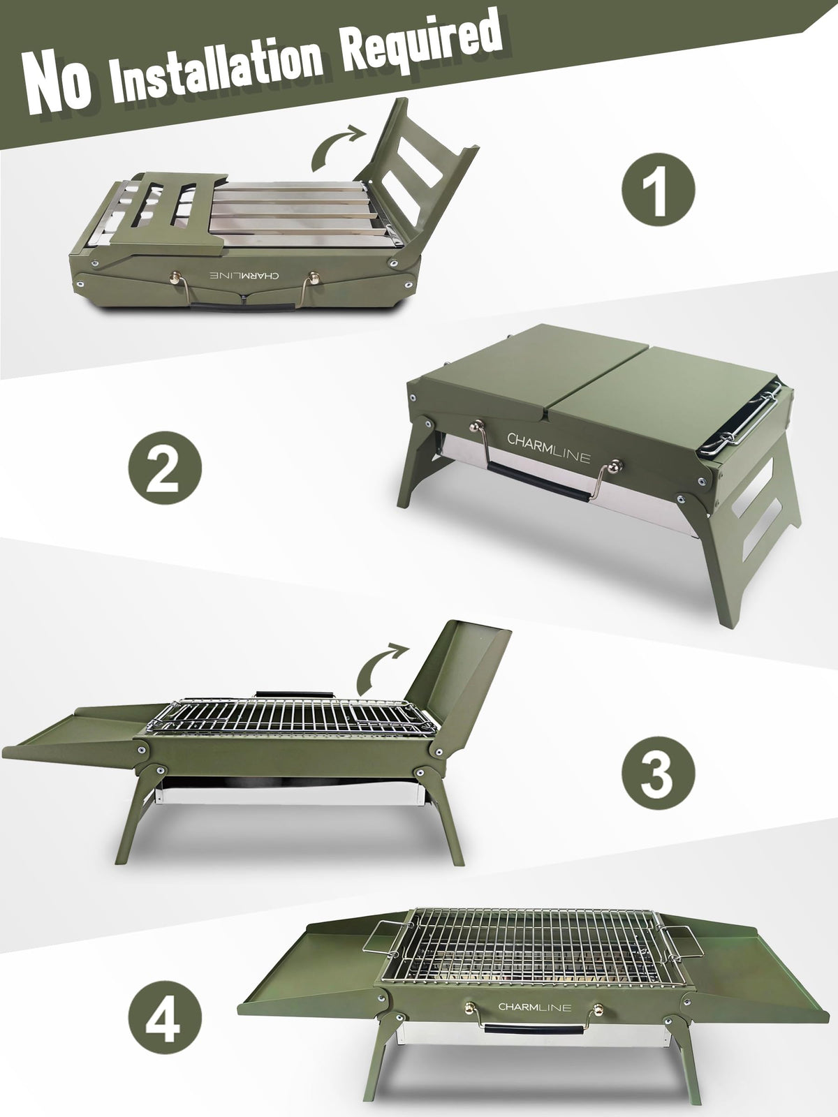 Charmline durable alloy-steel construction provides sturdy performance outdoors.